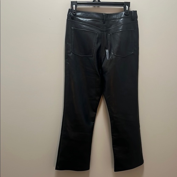 🔥 Sunday Best Gabby Faux Leather Pants | Black Kick-Flare | Size 4 - Picture 6 of 8